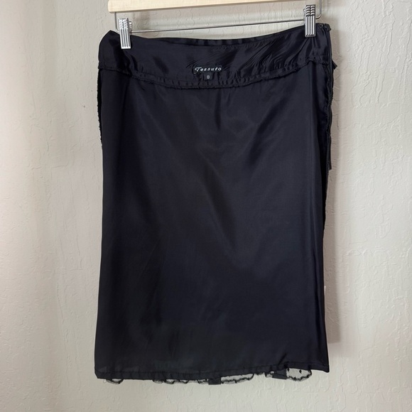 TESSUTO Vintage Tulle Swiss Dot Pattern Black Skirt Size 10 - Picture 7 of 16